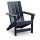Eina Outdoor Adirondack Chair with Driftwood Tone Arms | Navy Blue