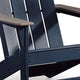 Eina Outdoor Adirondack Chair with Driftwood Tone Arms | Navy Blue