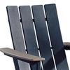 Eina Outdoor Adirondack Chair with Driftwood Tone Arms | Navy Blue