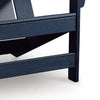 Eina Outdoor Adirondack Chair with Driftwood Tone Arms | Navy Blue