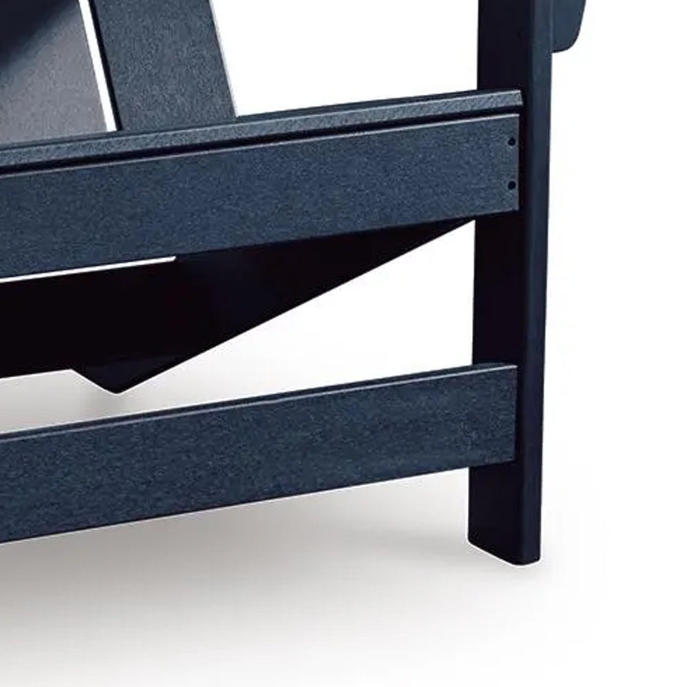 Eina Outdoor Adirondack Chair with Driftwood Tone Arms | Navy Blue