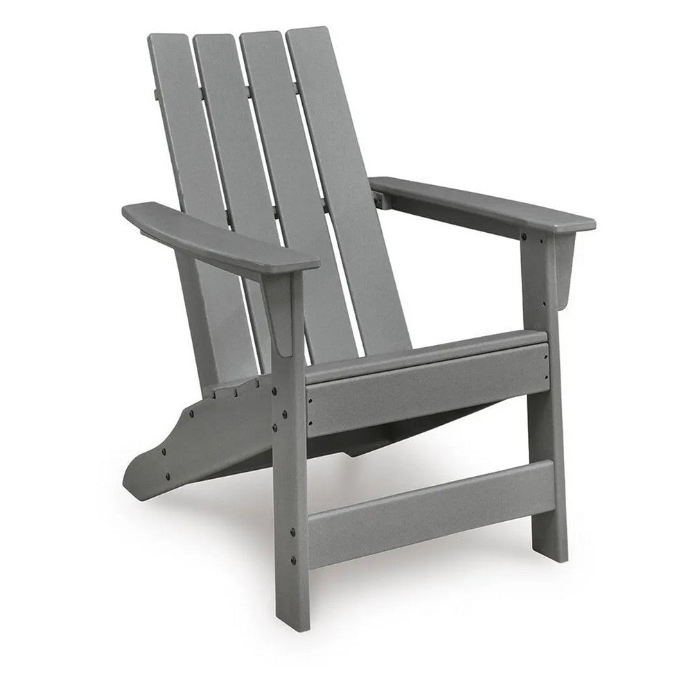 Covi Adirondack Outdoor Chair with Classic Slatted Back | Gray Wood