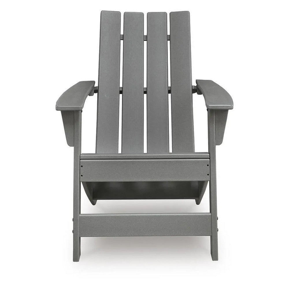 Covi Adirondack Outdoor Chair with Classic Slatted Back | Gray Wood