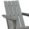 Covi Adirondack Outdoor Chair with Classic Slatted Back | Gray Wood
