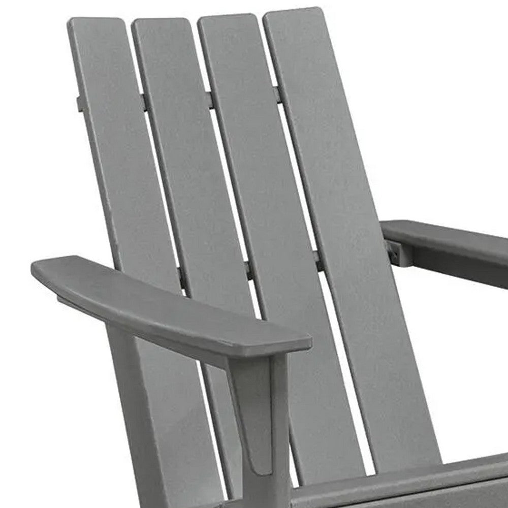 Covi Adirondack Outdoor Chair with Classic Slatted Back | Gray Wood