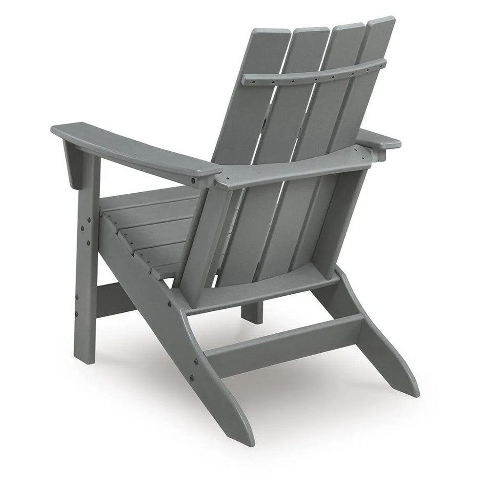 Covi Adirondack Outdoor Chair with Classic Slatted Back | Gray Wood