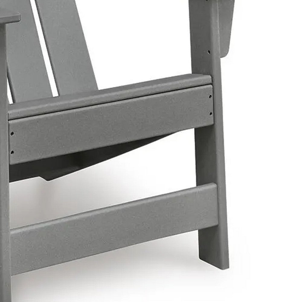 Covi Adirondack Outdoor Chair with Classic Slatted Back | Gray Wood