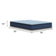 Pmy Hybrid Full Mattress | Gel Memory Foam | Edge Support System | Blue | 12"