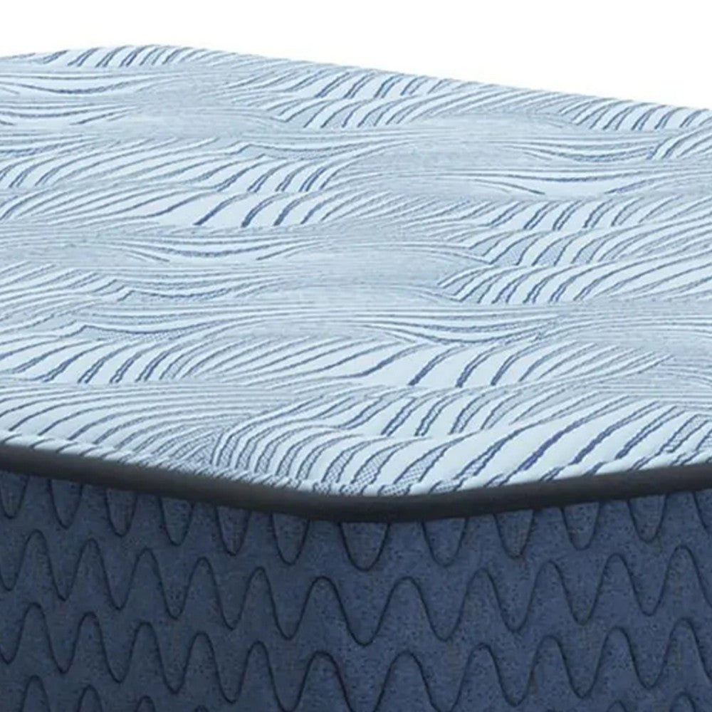 Pmy Hybrid Queen Mattress with Cooling Coil Support | Blue Polyester