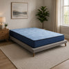 Pmy Hybrid Queen Mattress with Cooling Coil Support | Blue Polyester