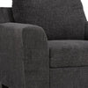 Lorry Accent Chair with Track Arms | Ebony Black Chenille 44"