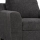 Lorry Accent Chair with Track Arms | Ebony Black Chenille 44"