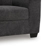 Lorry Accent Chair with Track Arms | Ebony Black Chenille 44"