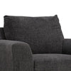 Lorry Accent Chair with Track Arms | Ebony Black Chenille 44"