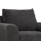 Lorry Accent Chair with Track Arms | Ebony Black Chenille 44"