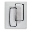 Davis 8 x10 Large Area Rug | Charcoal-Ivory Abstract Accents | Taupe Wool