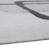 Davis 8 x10 Large Area Rug | Charcoal-Ivory Abstract Accents | Taupe Wool