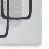Davis 8 x10 Large Area Rug | Charcoal-Ivory Abstract Accents | Taupe Wool