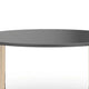 Hanah 3Pc Round Table Set with Goldtone Metal Accents | Black Glass