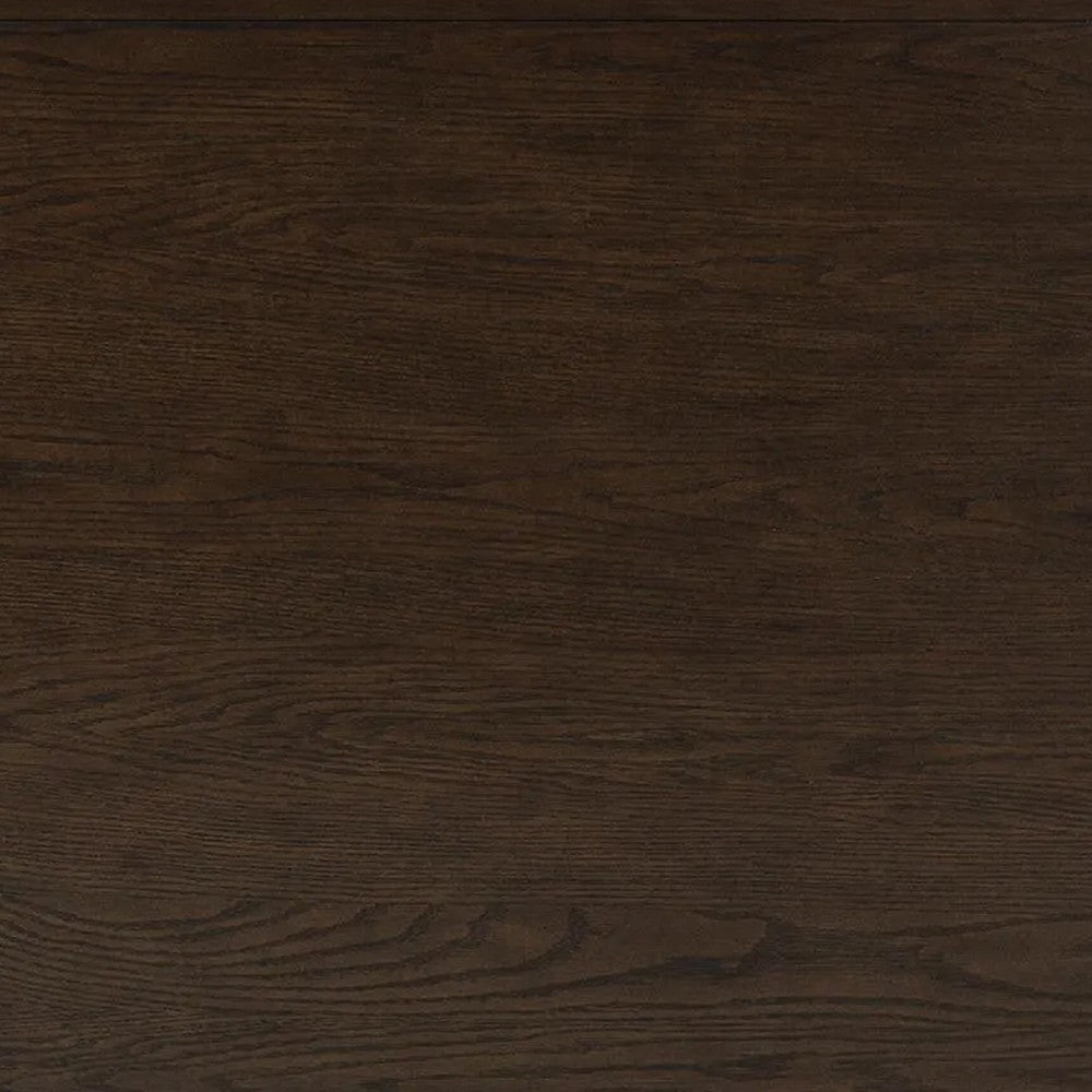Kemu Rectangular Coffee Table with Open Frame Base | Dark Brown Wood | 56"