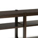 Kemu Sofa Console Table | 2 Adjustable Shelves | Dark Brown Wood 65"