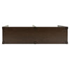 Kemu Sofa Console Table | 2 Adjustable Shelves | Dark Brown Wood 65"