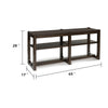 Kemu Sofa Console Table | 2 Adjustable Shelves | Dark Brown Wood 65"