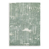 Cayo 8x10 Large Area Rug | Teal Abstract Linear Accents | White Polyester