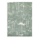 Cayo 8x10 Large Area Rug | Teal Abstract Linear Accents | White Polyester
