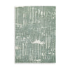 Cayo 8x10 Large Area Rug | Teal Abstract Linear Accents | White Polyester