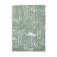 Cayo 8x10 Large Area Rug | Teal Abstract Linear Accents | White Polyester