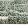 Cayo 8x10 Large Area Rug | Teal Abstract Linear Accents | White Polyester
