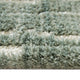 Cayo 8x10 Large Area Rug | Teal Abstract Linear Accents | White Polyester