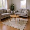 Bella 8x10 Large Area Rug with Abstract Linear Patterns | Beige-White