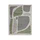 Abram 8x10 Large Area Rug with Green-Gray Geometric Blocks | Ivory