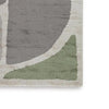 Abram 8x10 Large Area Rug with Green-Gray Geometric Blocks | Ivory