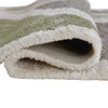 Abram 8x10 Large Area Rug with Green-Gray Geometric Blocks | Ivory