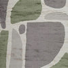 Abram 8x10 Large Area Rug with Green-Gray Geometric Blocks | Ivory