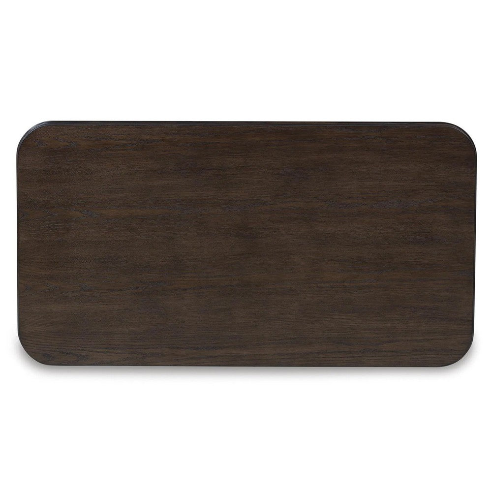 Carli Coffee Table with Lift Top | Open Shelf Base | Dark Brown | 48"