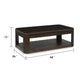 Carli Coffee Table with Lift Top | Open Shelf Base | Dark Brown | 48"