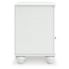 Koze Nightst& with Beaded Drawer & Open Cubby | White Wood 23"