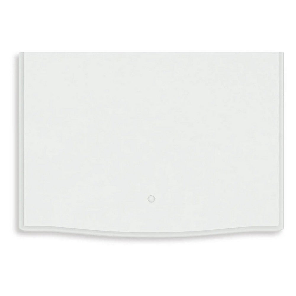 Koze Nightst& with Beaded Drawer & Open Cubby | White Wood 23"