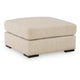 Grove Oversized Square Ottoman | Black Feet | Pebble Beige Textured | 36"