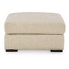 Grove Oversized Square Ottoman | Black Feet | Pebble Beige Textured | 36"