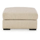 Grove Oversized Square Ottoman | Black Feet | Pebble Beige Textured | 36"