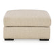 Grove Oversized Square Ottoman | Black Feet | Pebble Beige Textured | 36"