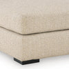 Grove Oversized Square Ottoman | Black Feet | Pebble Beige Textured | 36"