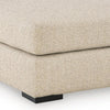 Grove Oversized Square Ottoman | Black Feet | Pebble Beige Textured | 36"