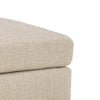 Grove Oversized Square Ottoman | Black Feet | Pebble Beige Textured | 36"