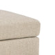 Grove Oversized Square Ottoman | Black Feet | Pebble Beige Textured | 36"